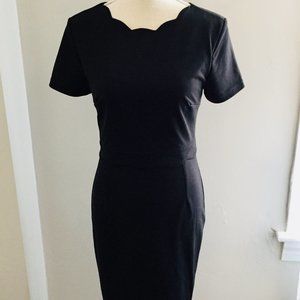 Grace Karin Black Short Sleeve Sheath Dress Size Small
